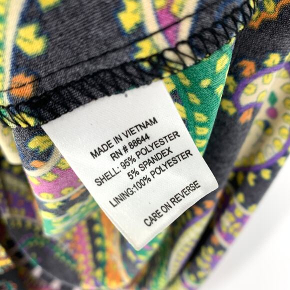 SOLD Glamour Tank Maxi Dress Womens Size 6 Multicolor Patterned Paisley - Picture 7 of 7